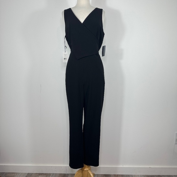 NWT Ali & Jay Sz L Black Sleeveless Flowy Lightweight One Piece Pant Jumpsuit - Picture 2 of 16